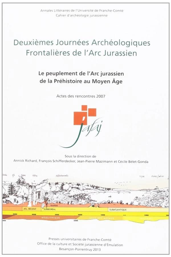 Deuxièmes Journées archéologiques frontalières de l'Arc jurassien : actes, Delle (F)-Boncourt (CH), 16-18 novembre 2007 : le peuplement de l'Arc jurassien de la Préhistoire au Moyen âge