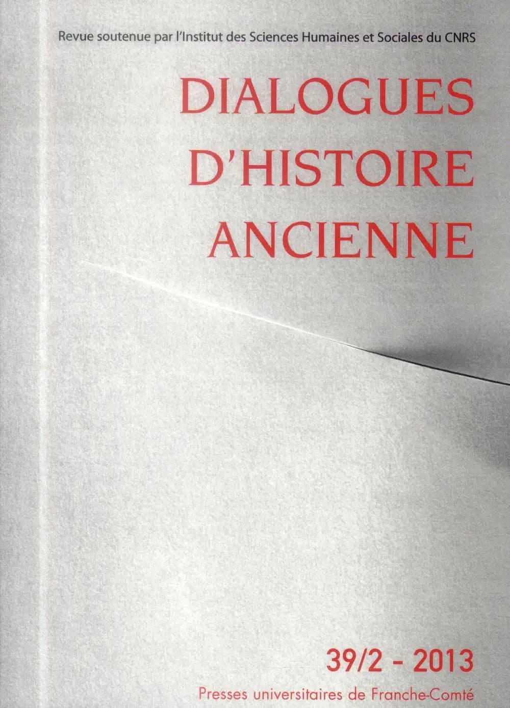 Dialogues d'histoire ancienne, n° 39-2