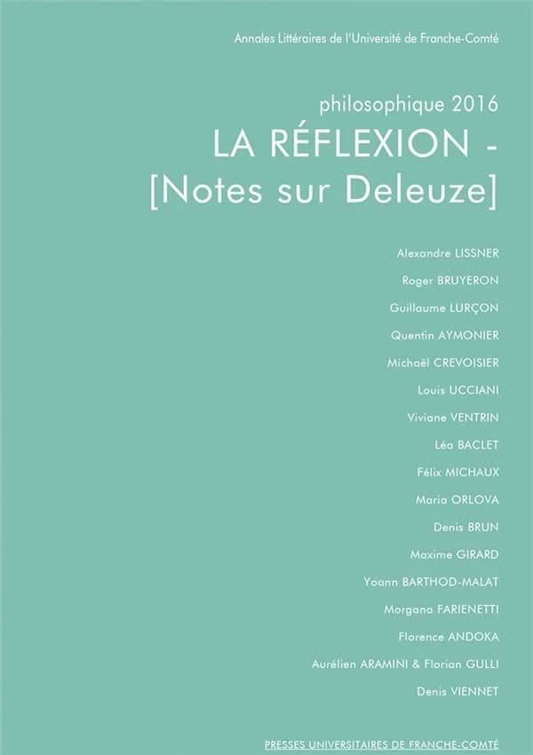 Philosophique, année 2016 : La réflexion