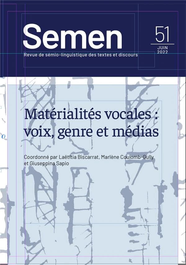 Semen n.51 : matérialité vocales : voix, genre et médias