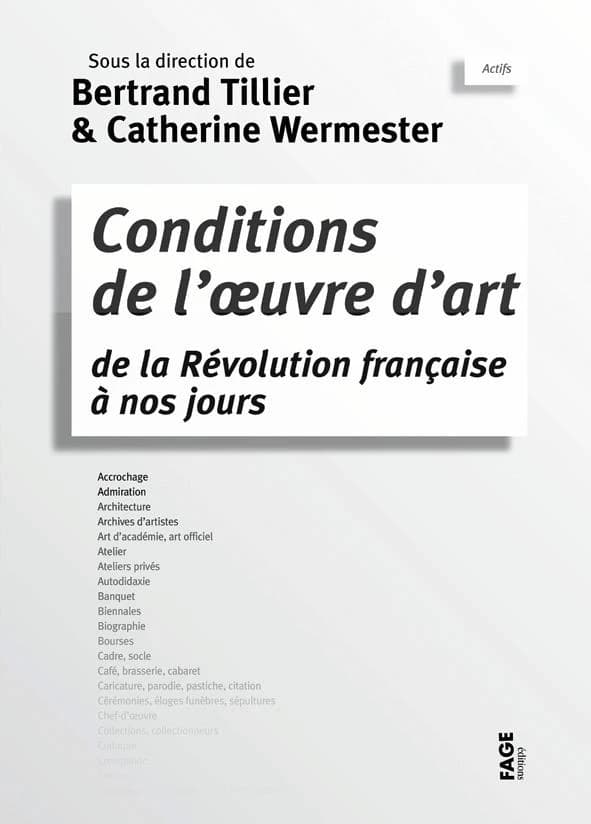 Conditions de l'oeuvre d'art de la Révolution française à nos jours