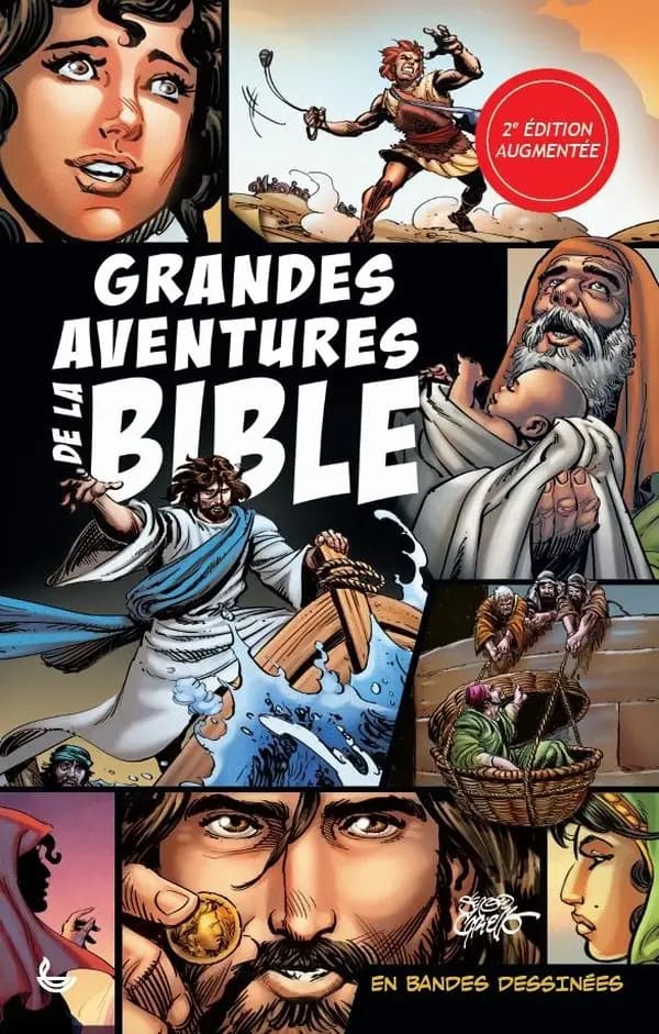 Grandes aventures de la Bible : en bandes dessinées (2e éd. augmentée) illustrations de Sergio Cariello ; directeur de publication, Doug Mauss