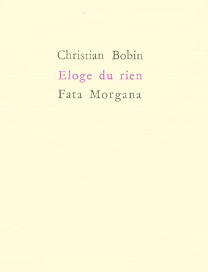 Eloge du rien