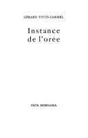 Instance de l'orée