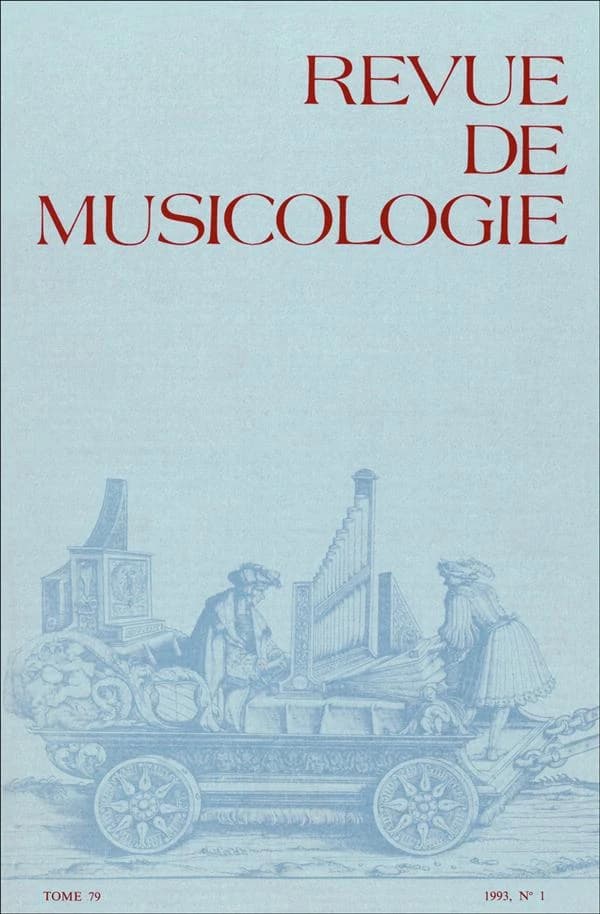 Revue de musicologie Tome 79, N° 1 (1993)