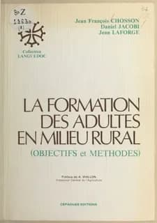 La formation des adultes en milieu rural : objectifs et méthodes