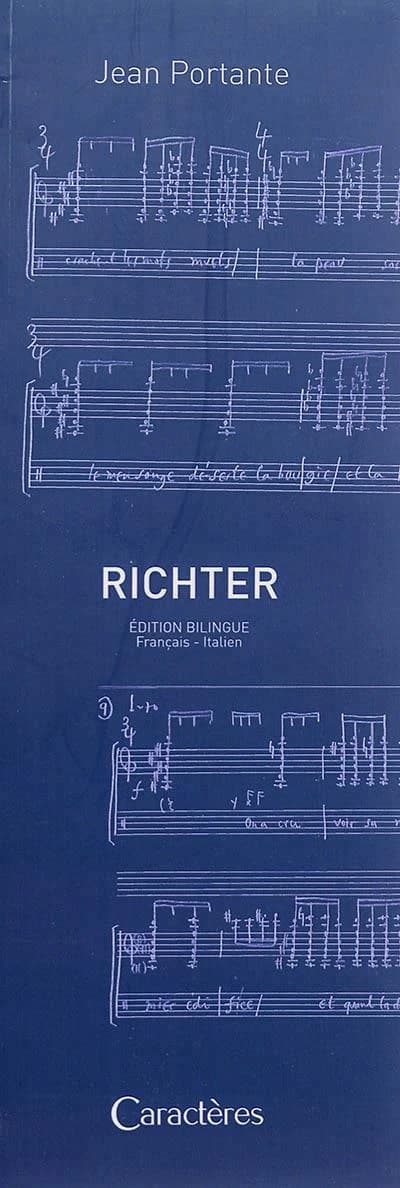 Richter ([Reproduction en fac-similé]) Jean Portante ; peintures de Paolo De Felice ; composition originale pour [récitant et] guitare électrique de Luca Lombardi ; traduction italienne de Antonella Mammarella