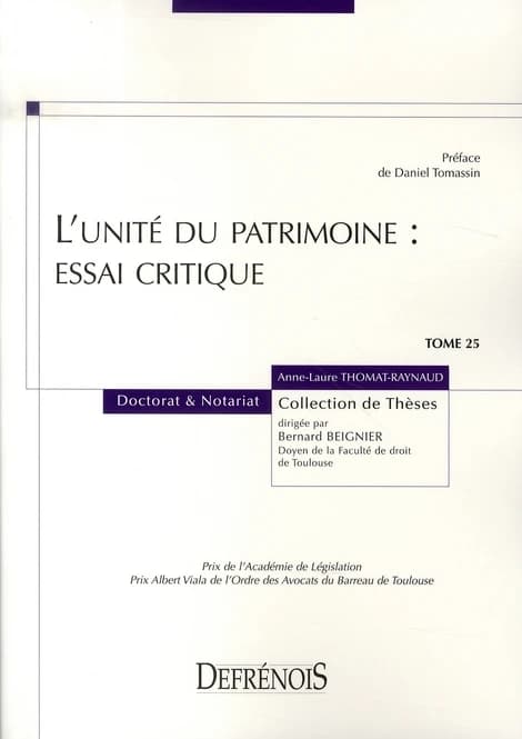 L'unité du patrimoine : essai critique