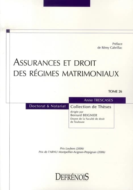 Assurances et droit des régimes matrimoniaux