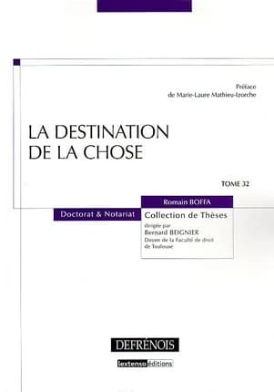 La destination de la chose