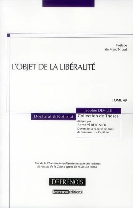 L'objet de la libéralité