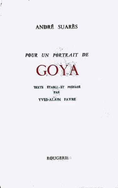 Pour un portrait de goya