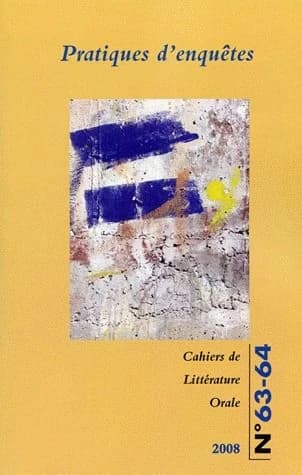 Cahiers de littérature orale, n°63-64