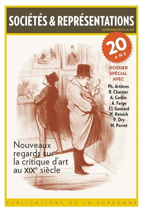 Sociétés & Représentations n.40 : nouveaux regards sur la critique d'art au XIXe siècle