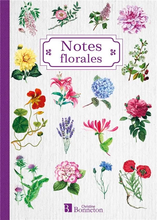 Notes florales ; carnet de notes