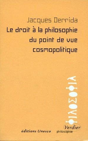 Le droit à la philosophie du point de vue cosmopolitique