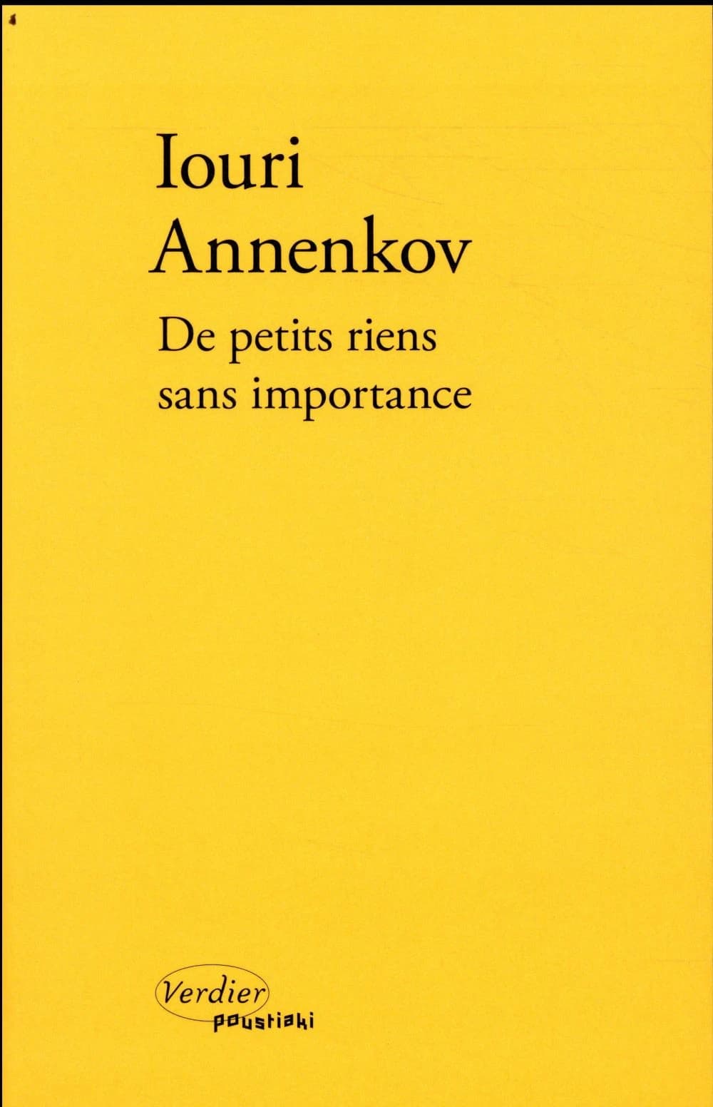 De petits riens sans importance : roman