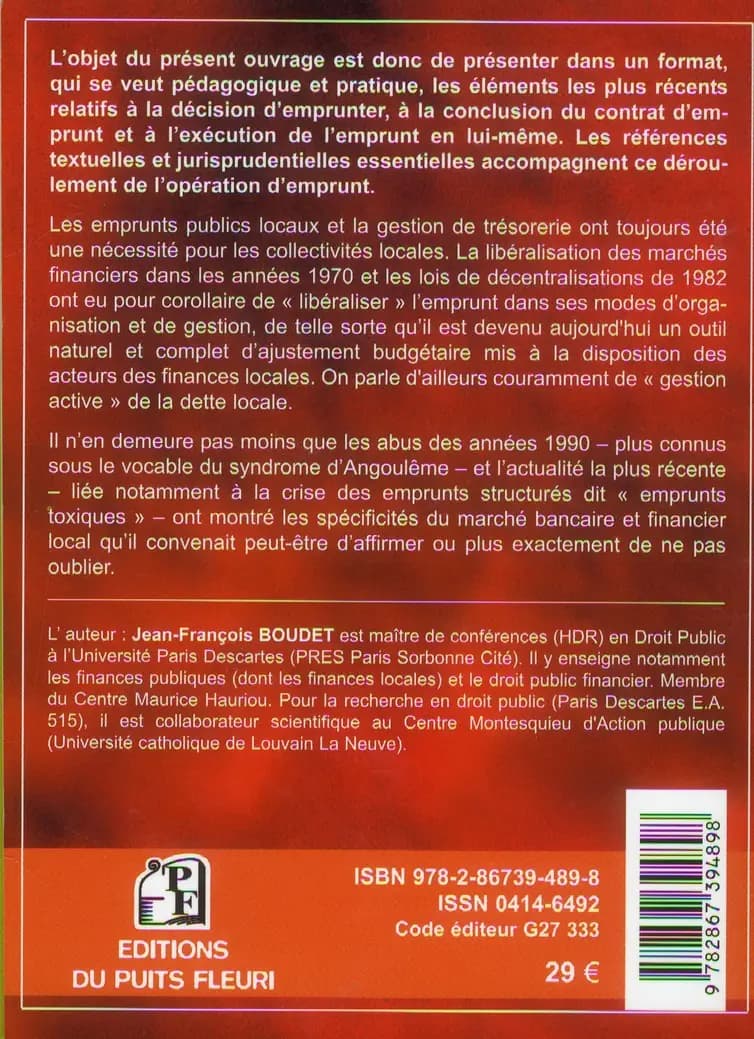 L'emprunt des collectivités locales et la gestion de trésorerie