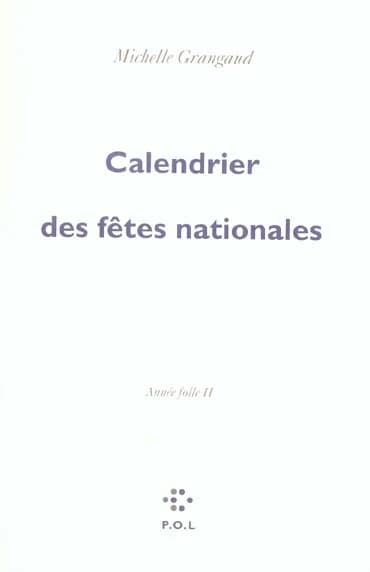 Calendrier des fêtes nationales