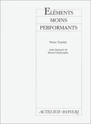 Éléments moins performants : [Paris, France culture, 10 mars 1990]