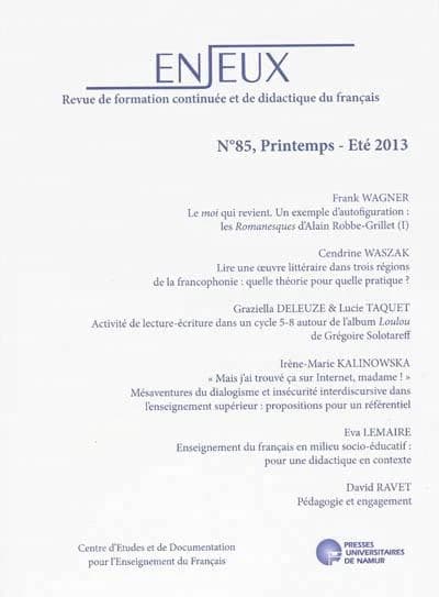 ENJEUX n.85 : printemps