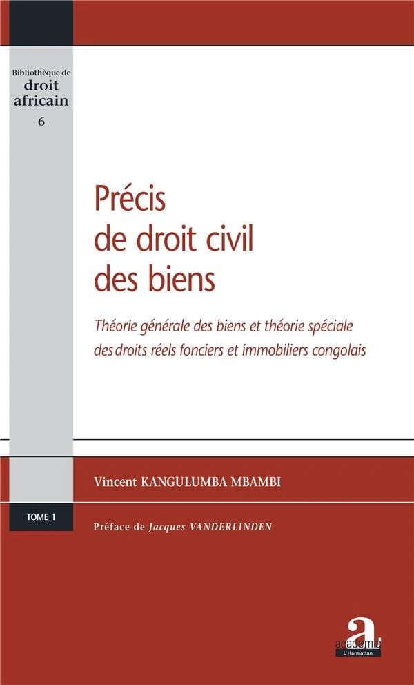 Précis de droit civil ; théorie générale des biens et théorie spéciale des droits réels fonciers et immobiliers congolais