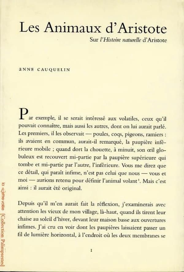 Les animaux d'Aristote