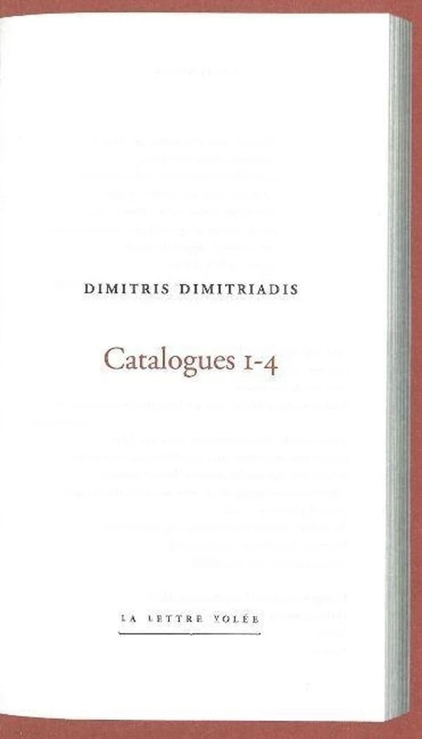 Catalogues. 1-4