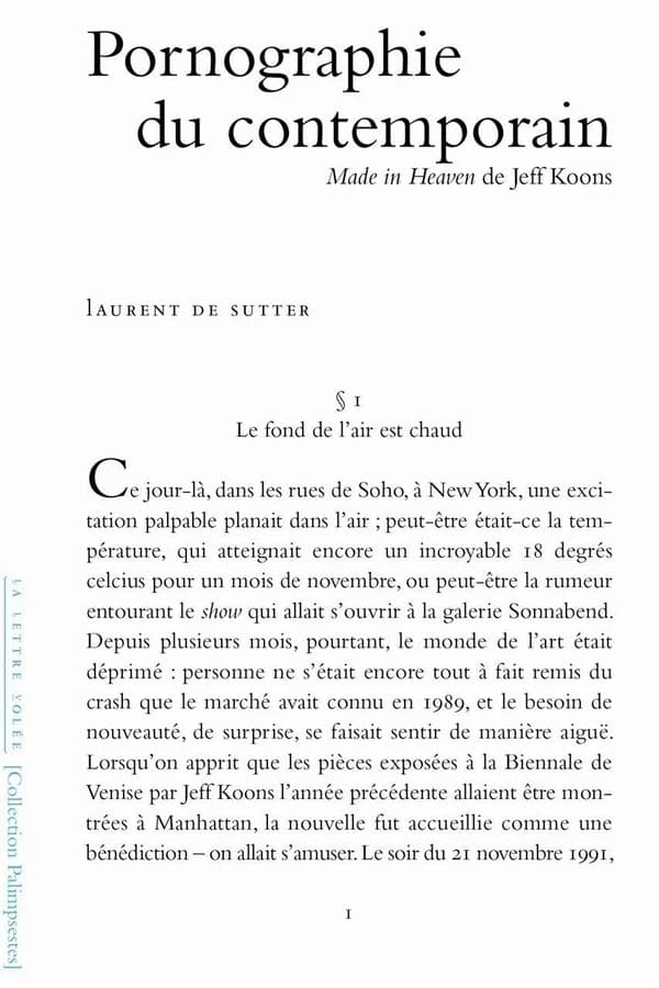 Pornographie du contemporain : "Made in Heaven" de Jeff Koons