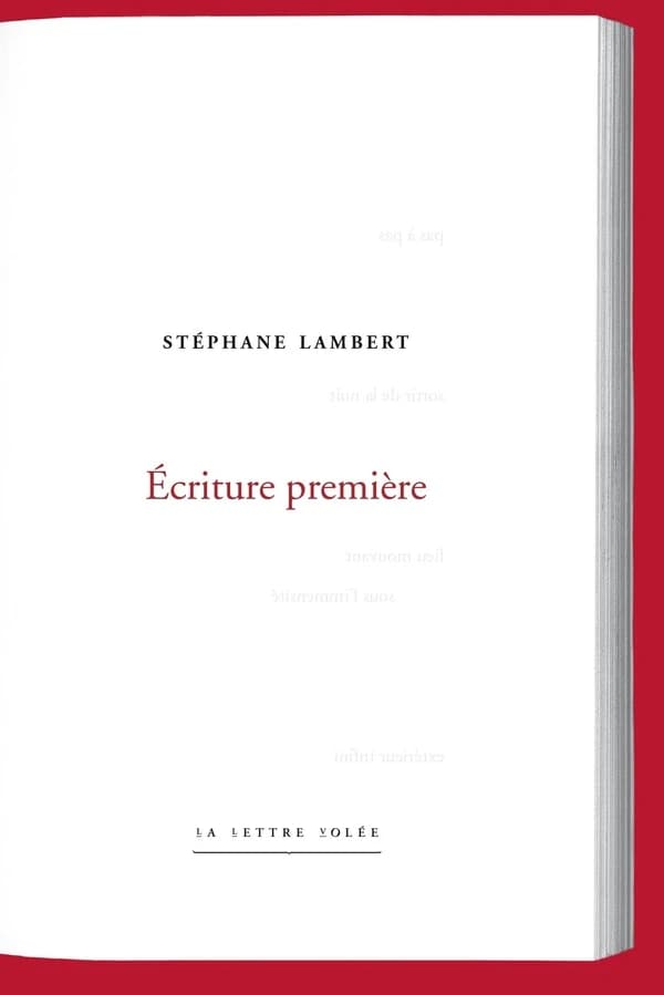écriture première