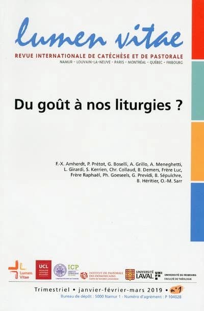 Lumen vitae n.1 : du goût à nos liturgies ?