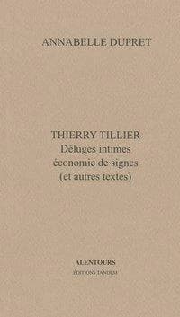Thierry tillier, deluges intimes, economie de signes (et autres textes)