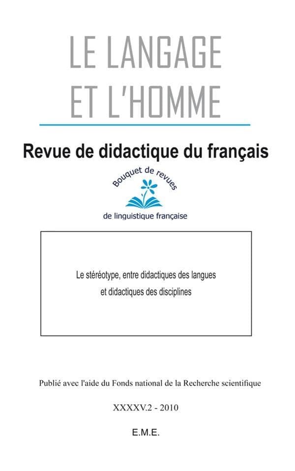 Stéreotype entre didactiques des langues et didactiques des disciplines