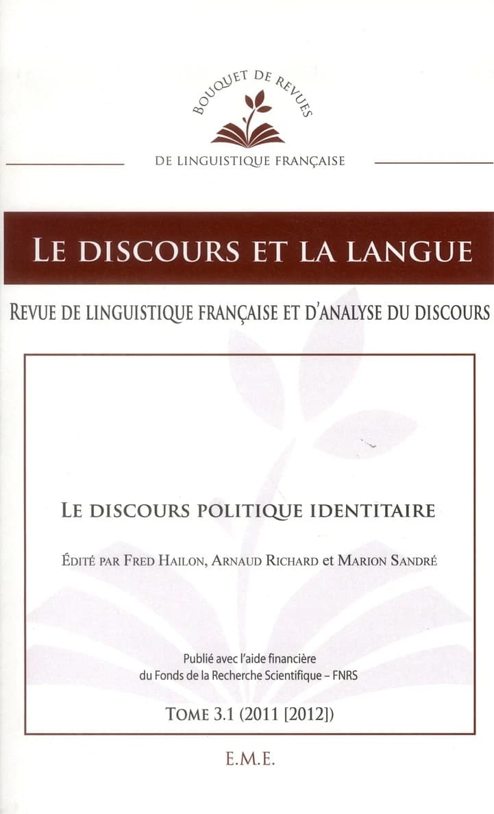 Le discours politique identitaire : 3.1