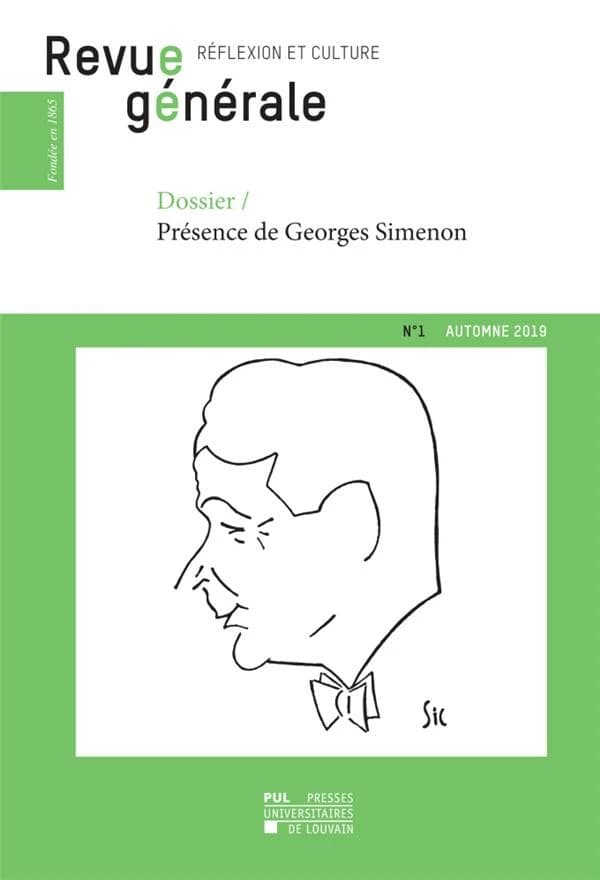 Revue générale réflexion et culture n.1 : présence de Georges Simenon