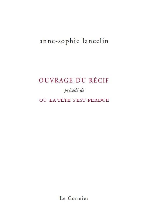 Ouvrage du récif