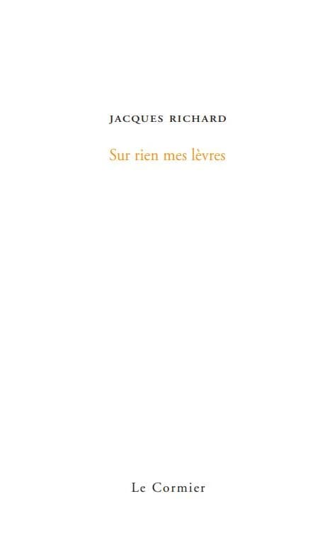 Sur rien mes levres