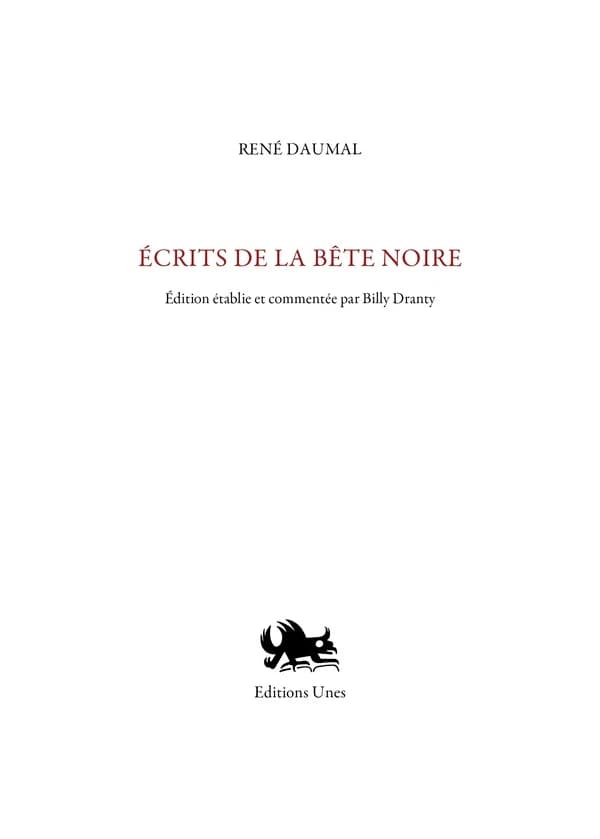 Écrits de la bête noire