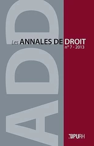 Les Les Annales de droit, n° 7
