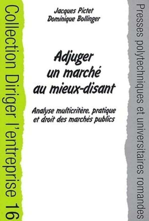 Adjuger un marché au mieux-disant