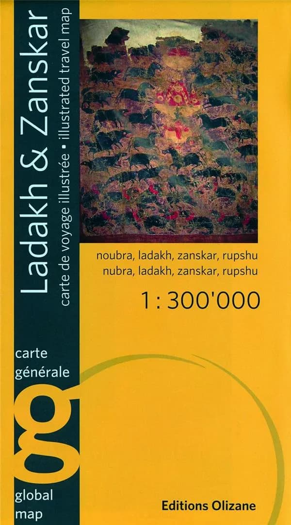 Ladakh & Zanskar : Noubra, Ladakh, Zanskar, Rupshu : carte de voyage illustrée (Éd. 2010) Abram Pointet