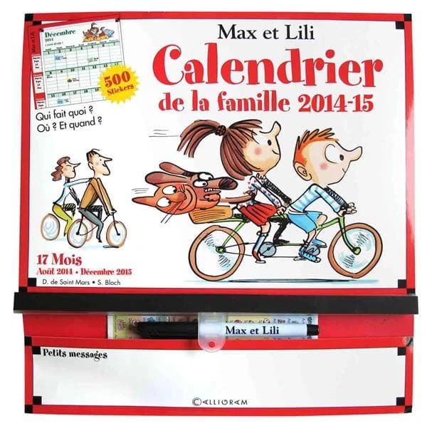 Max et Lili : calendrier de la famille (édition 2014