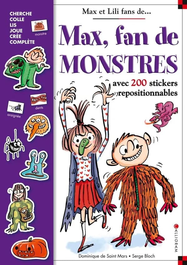 Max fan de monstres : Avec 200 stickers repositionnables