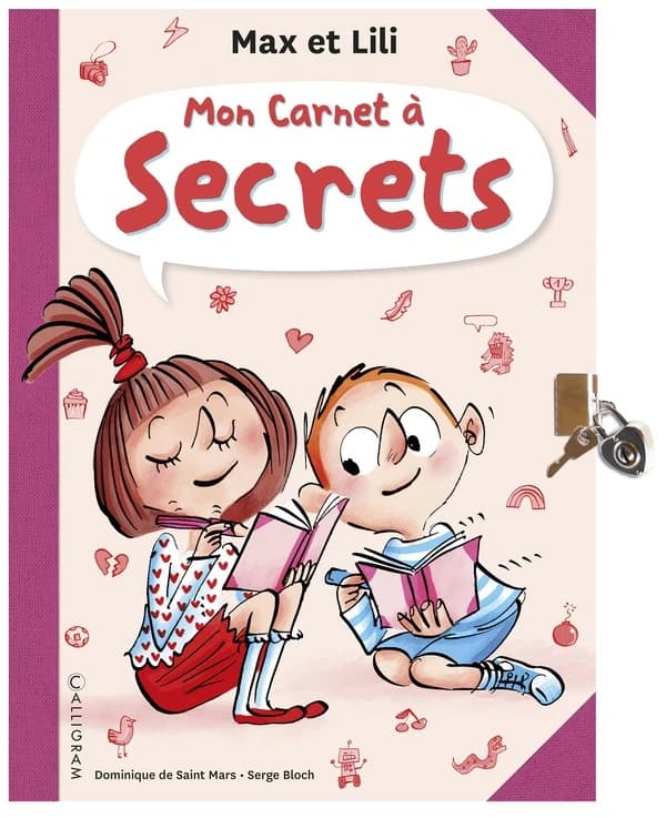 Mon Carnet à secrets max et Lili : Avec 1 cadenas