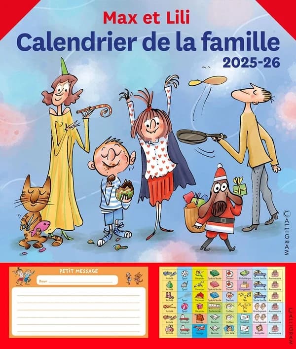 Calendrier de la famille Max et Lili 2025-2026