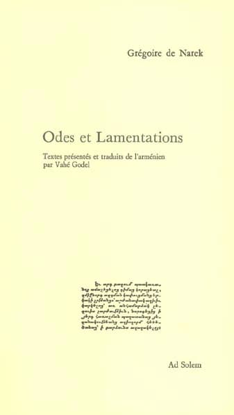Odes ; et Lamentations