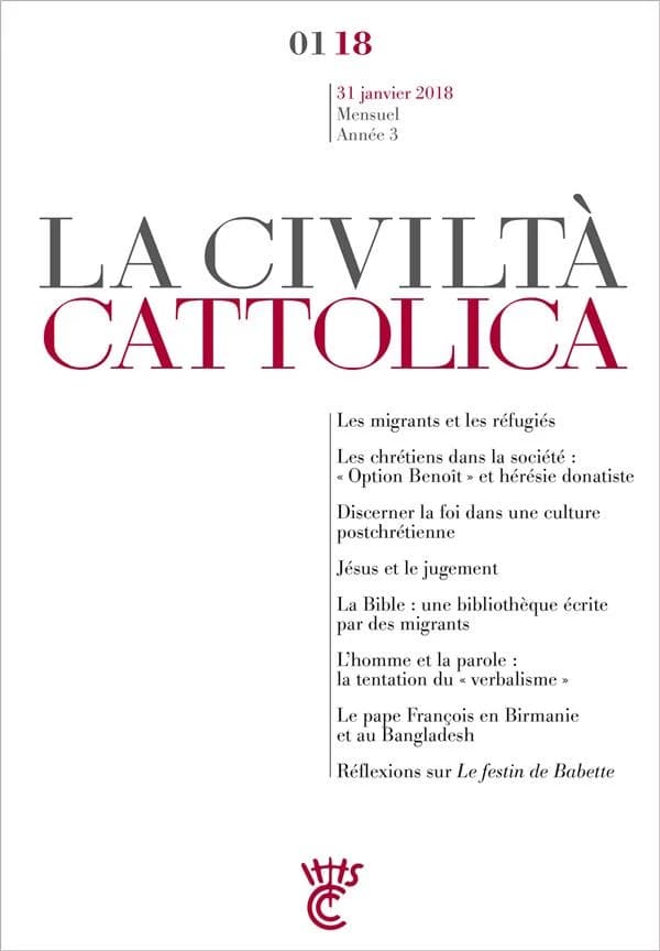 La civiltà cattolica : janvier 2018