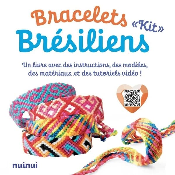 Bracelets "Kit" brésiliens : Un livre avec des instructions, des modèles, des matériaux et des tutoriels vidéo !