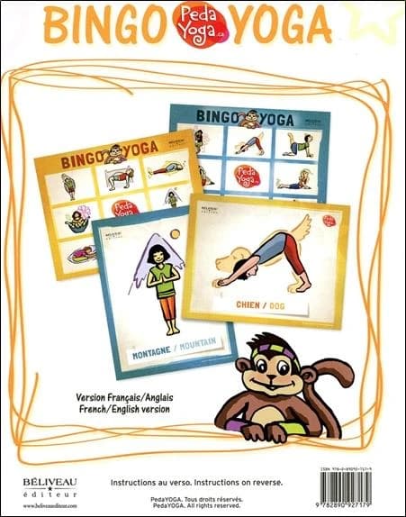 Bingo yoga pour les enfants, jeux et postures