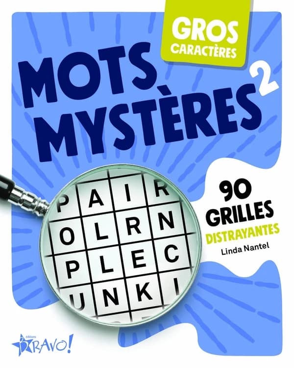 Gros caractères : mots mystères 2 : 90 grilles distrayantes